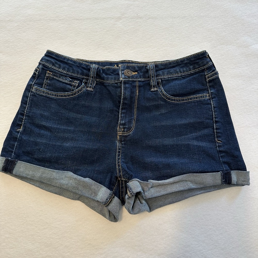 Arizona‎ Mid-Rise Denim Jeans ShortsWomen's Size 5, Dark Wash Cuffed